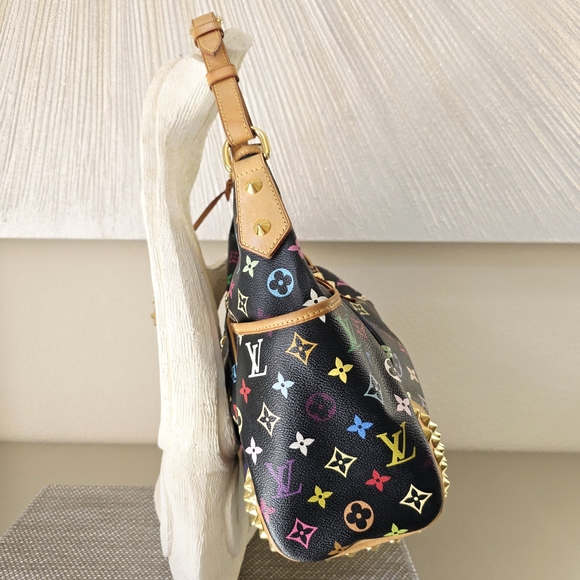 RARE Authentic Louis Vuitton Black Monogram Multicolor Chrissie MM Shoulder Bag - Picture 4 of 16